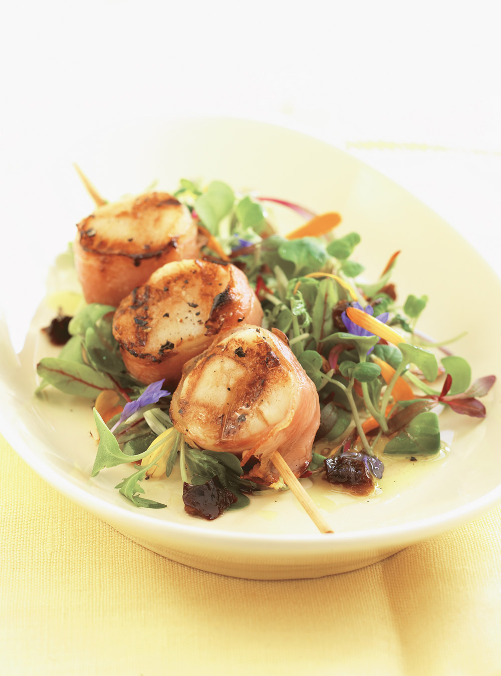 Scallop and Pancetta Skewers