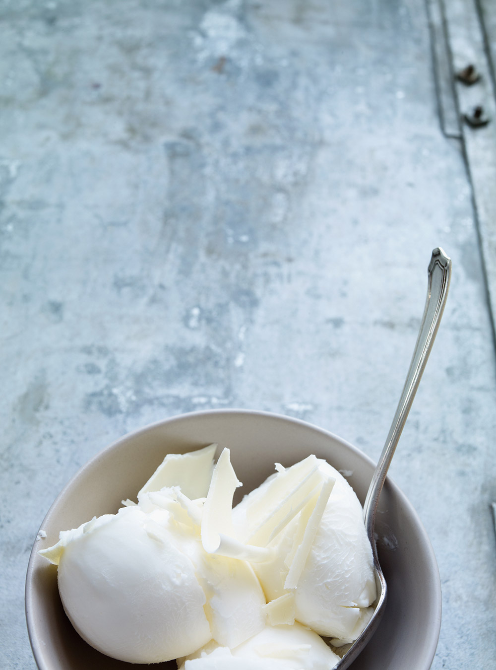 Crème glacée au chocolat blanc 