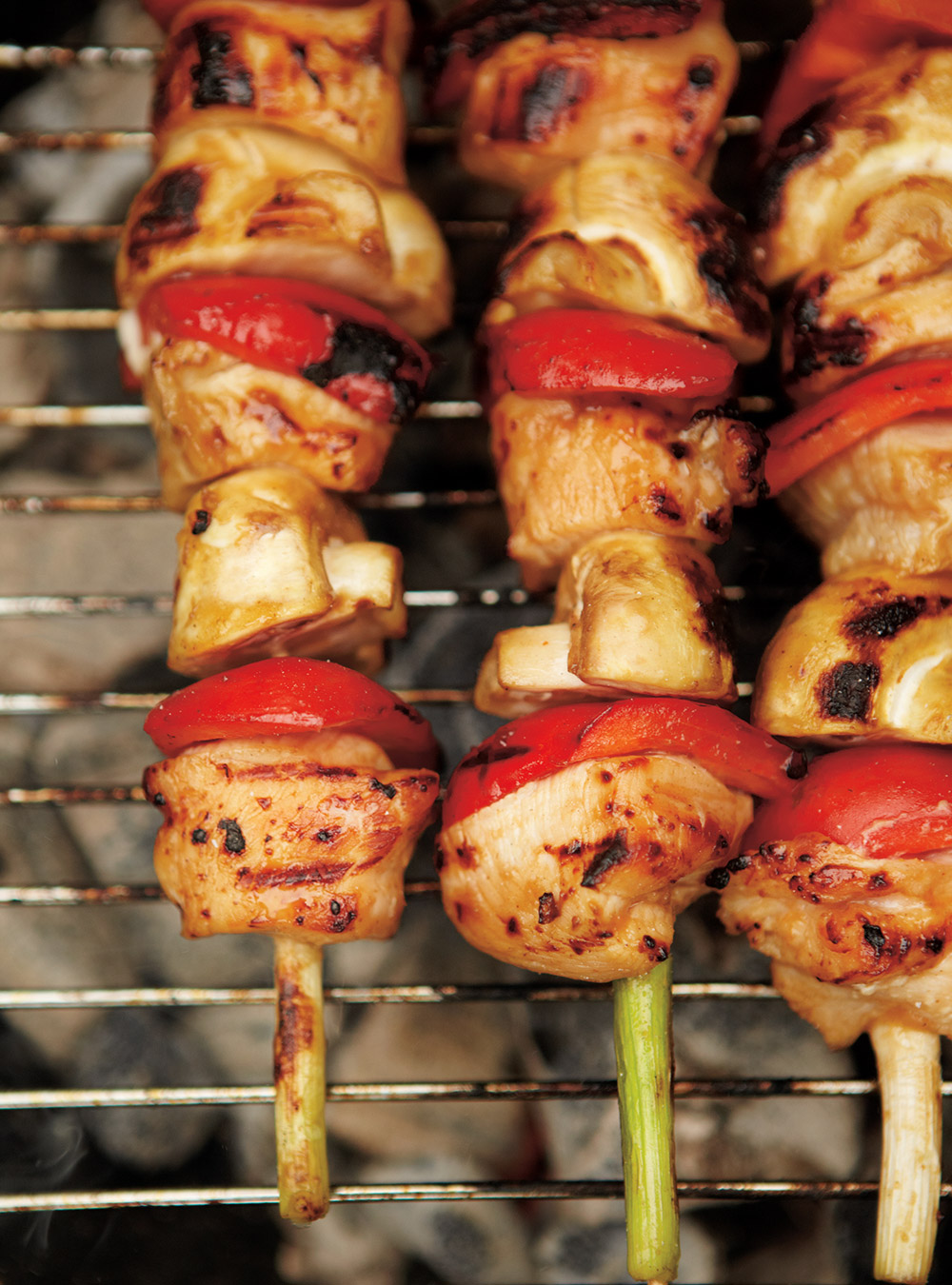 Brochettes de poulet, sauce hoisin