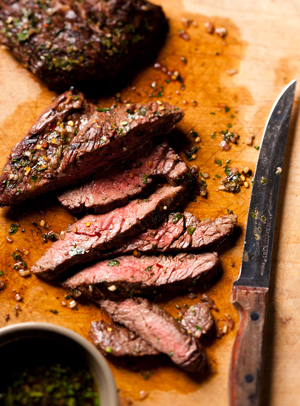 Bavettes de boeuf chimichurri