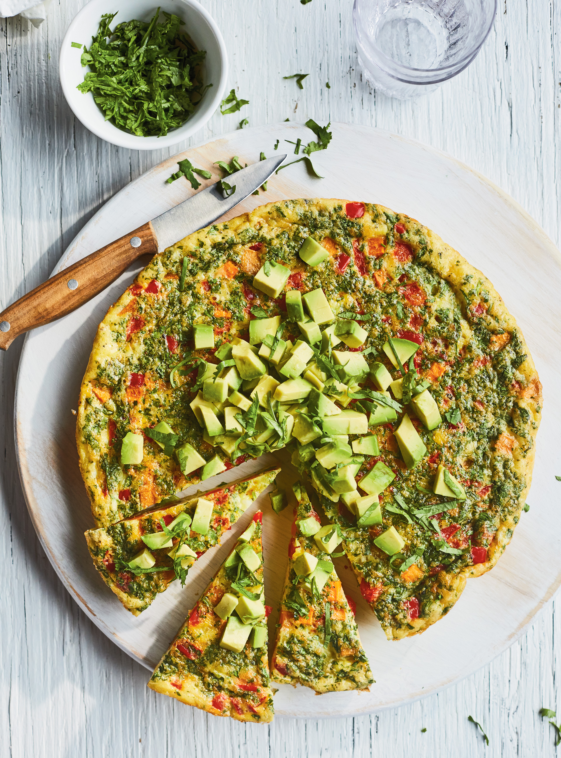 Frittata à la patate douce et au poivron