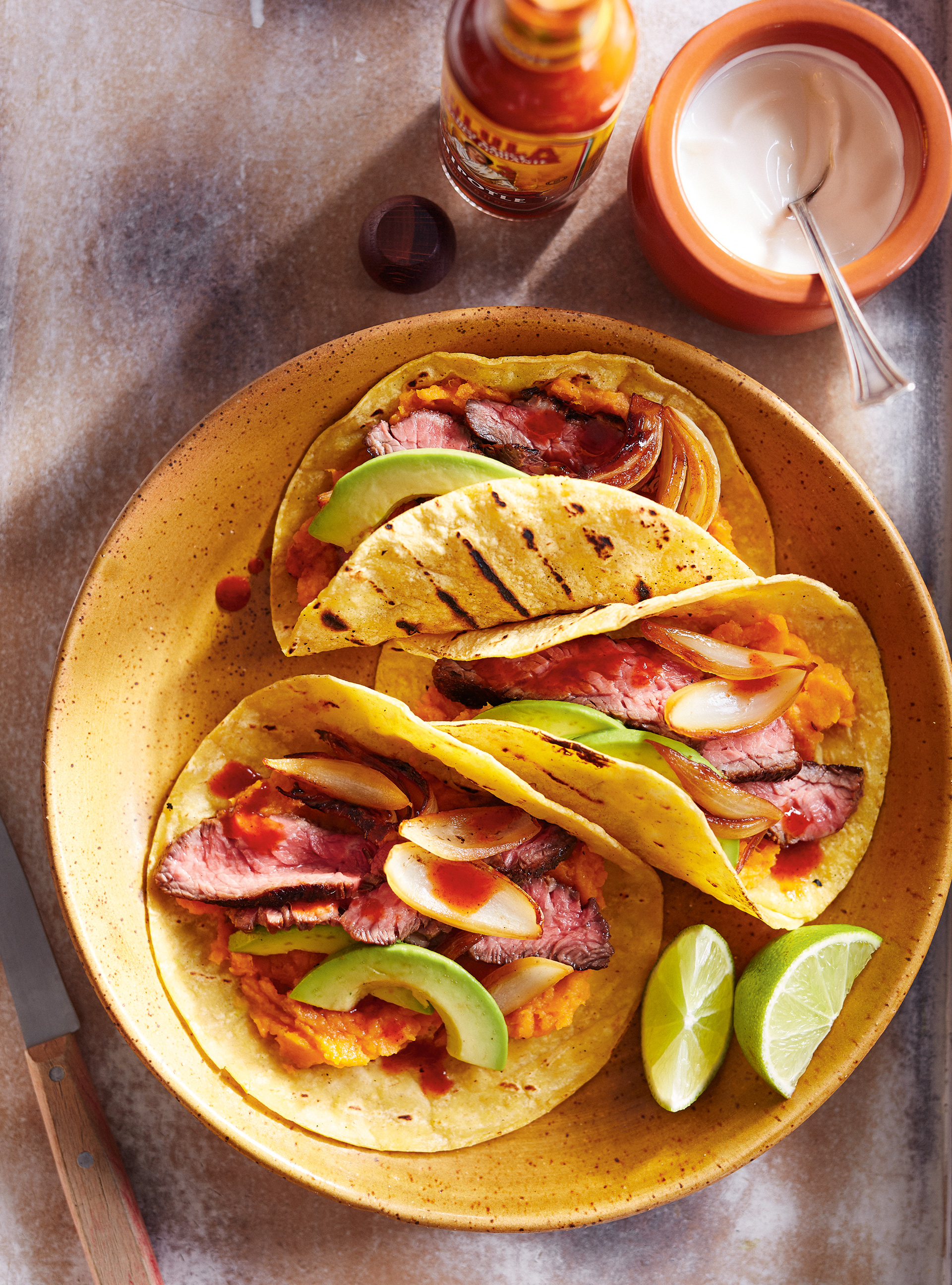 Tacos de bœuf grillé aux patates douces