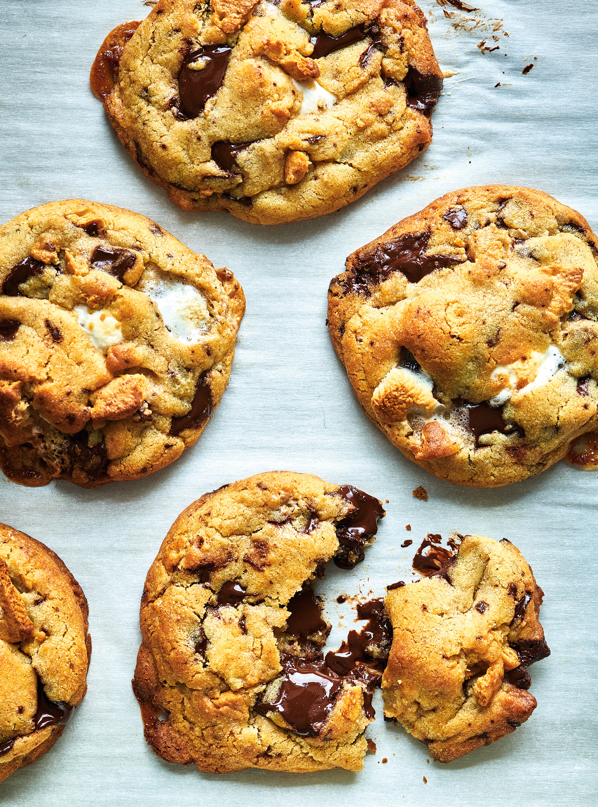 Chewy Brown Butter S’mores Cookies