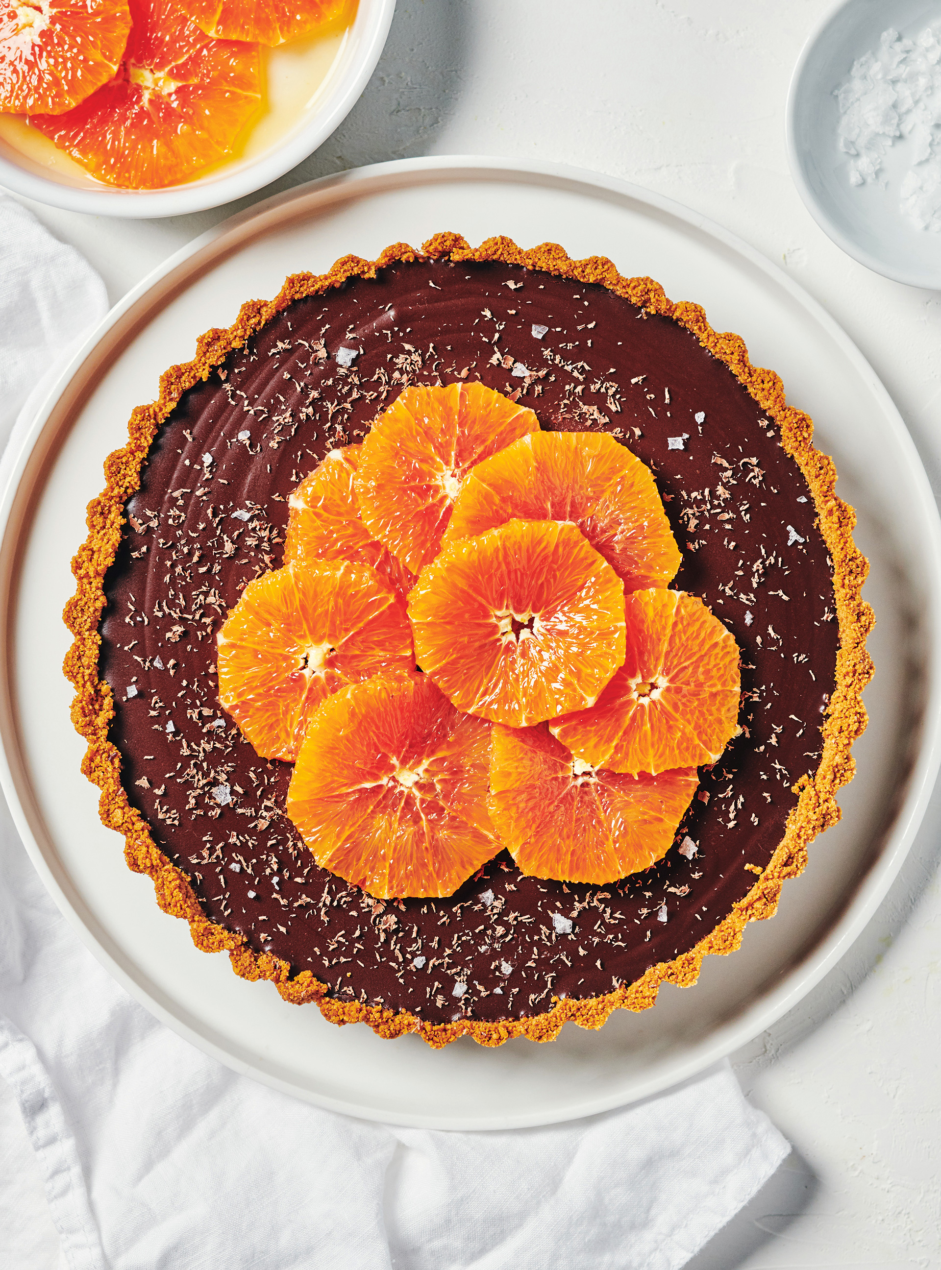 Tarte à l’orange Cara Cara et au chocolat noir