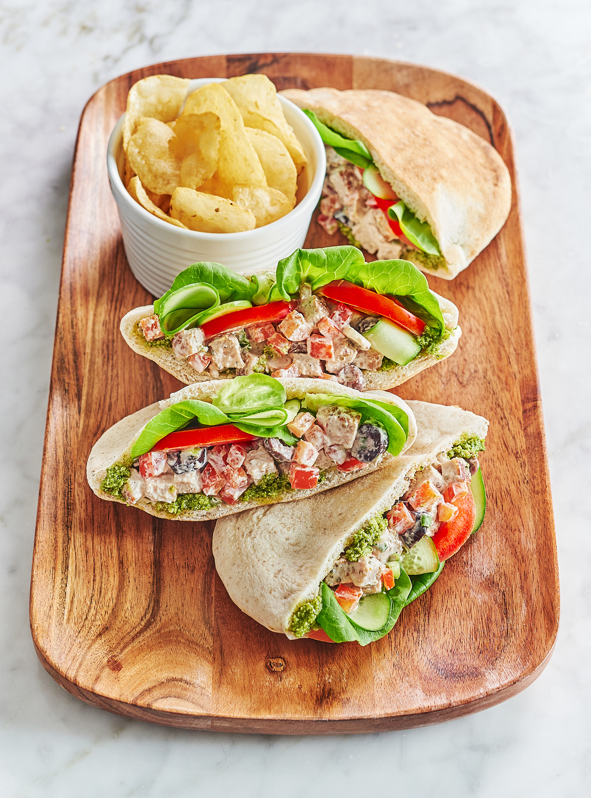 Pork Salad Pita Sandwiches