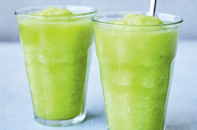 Honeydew and Elderflower Slushies